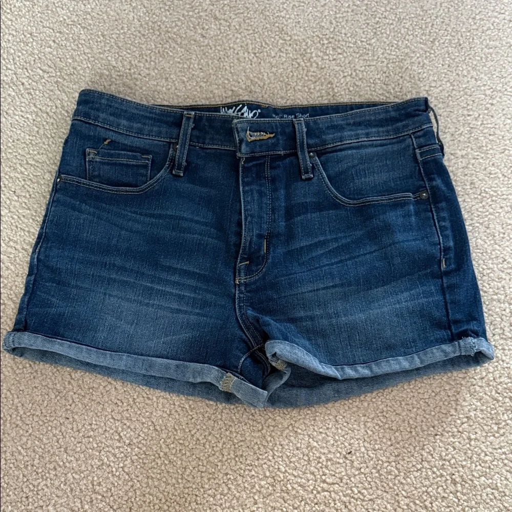 High Rise Denim Shorts